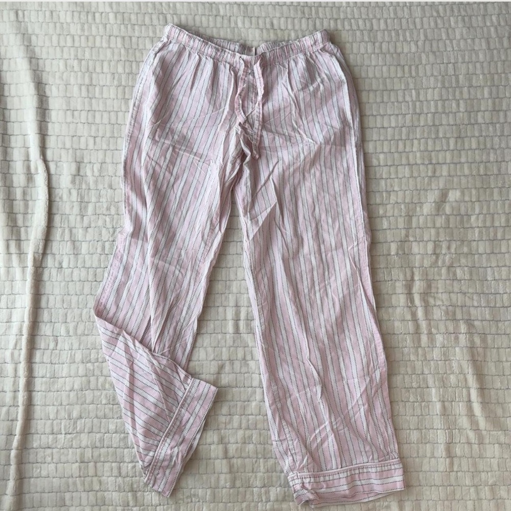 Victoria's Secret Pink and White Striped Pajama Pants